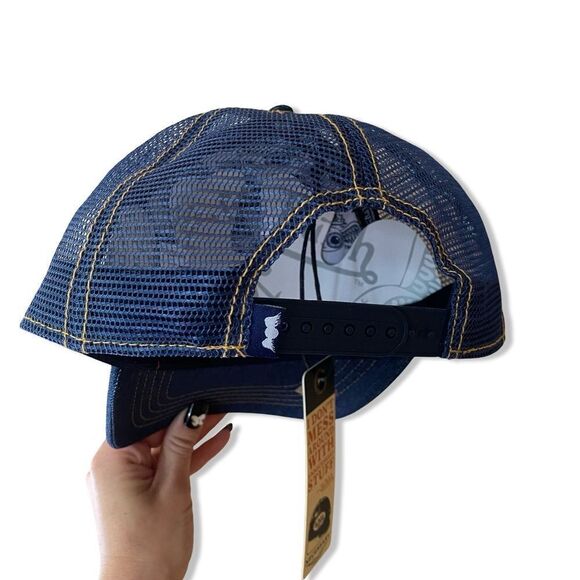 NWT Von Dutch rhinestone logo denim trucker hat Y2K - Picture 3 of 11